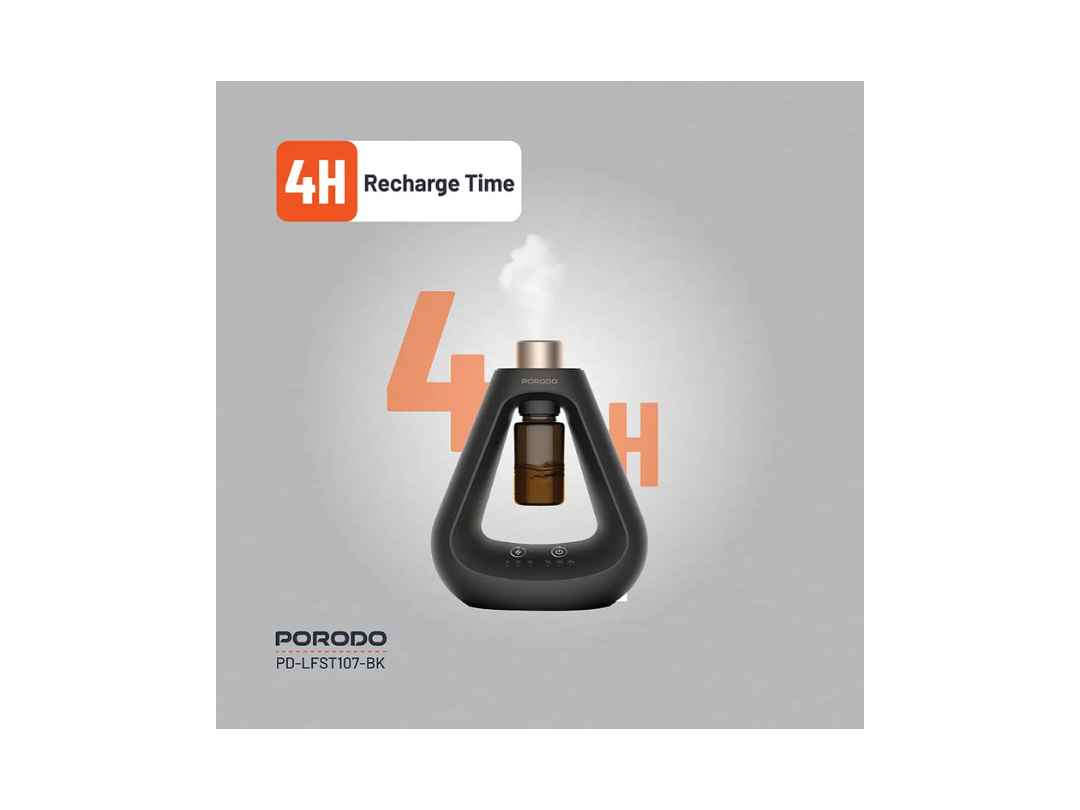Porodo Lifestyle Aroma Sphere Waterless Diffuser - Black Aromatherapy Porodo Lifestyle Aroma Sphere Waterless Diffuser - Black Aromatherapy